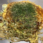 お好み焼き 大樹 - 【2019.5.7】肉玉そば700円+イカ天100円+エビ200円