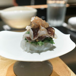 野嵯和 - 鳥貝　墨烏賊　アサリのジュレと酢味噌