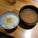 ラーメン巌哲 - 創作塩つけ麺「胡椒鯛〜フィッシュティッカ風〜」茶漬け