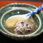 新富町 湯浅 - 上湯スープ　フカヒレ　梅山豚と黒米の団子