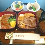 Asakusa Imahan - 二段重（百年牛丼&ステーキ丼）