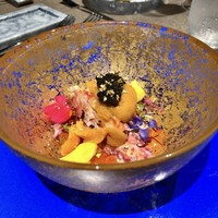 神戸牛炉釜ステーキ GINZA KOKO炉 - カナダ産のオマール海老 ベルーガ産のキャビア 北海道根室産の生雲丹 いくら トマトのジュレ