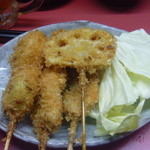 河内屋 - レンコン＆サンマし等串揚げ