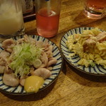 秋元屋 - コブクロ刺し&マカロニサラダ