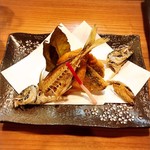 小魚料理 とみ助 - 毎回頂いても全く飽きのこない絶品アジフライに思わずニッコリ(o^^o)