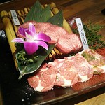 和牛 まつした - ●お任せ160g 8500＋追加単品(ﾗﾑｼﾝ100ｇ 3300＋ﾎﾙﾉﾝ500)＋小瓶ﾋﾞｰﾙ680+生ﾋﾞｰﾙ780＋SW5000=18,760円 2019年05月