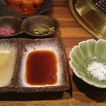 和牛 まつした - ●お任せ160g 8500＋追加単品(ﾗﾑｼﾝ100ｇ 3300＋ﾎﾙﾉﾝ500)＋小瓶ﾋﾞｰﾙ680+生ﾋﾞｰﾙ780＋SW5000=18,760円 2019年05月