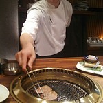 和牛 まつした - ●お任せ160g 8500＋追加単品(ﾗﾑｼﾝ100ｇ 3300＋ﾎﾙﾉﾝ500)＋小瓶ﾋﾞｰﾙ680+生ﾋﾞｰﾙ780＋SW5000=18,760円 2019年05月