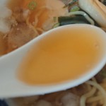 武田そば屋 - 冷やしラーメン用に作られたスープ