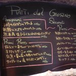 ラ・ピッコラ・ターヴォラ - 黒板メニュー