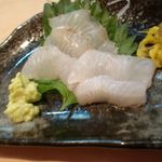 天然ひらめ刺￥３１５