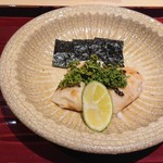 銀座 しのはら - 焼き白子と花山椒