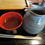 Soba Dokoro Rikyuu An - 蕎麦湯をいただいて御主人のお話を聞きながらこの日のランチの楽しいひと時を終了させていただきました。