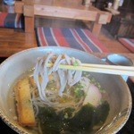 Soba Dokoro Rikyuu An - 蕎麦はつなぎを使わない十割蕎麦、切れやすいので最初から食べやすく切ってあります。