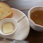 Cafe terrace kikinomori - パンとスープ