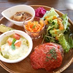 Cafe terrace kikinomori - ハンバーグのプレート