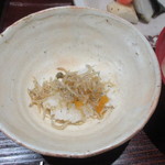 お料理 佐藤 - 二杯目は、唐墨ジャコで