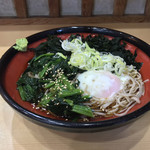 そばの神田 東一屋 - アサソバビンボー！  
      冷やし朝そば＋わかめ！
