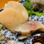よし寿司 - ホタテとしめ鯖。