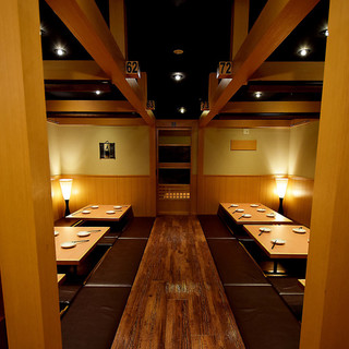 Hospitality in a modern Japanese private room where you can relax without straining yourself