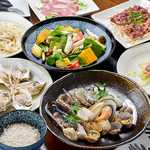 Jouki Kaisen Chatan Suchi-Mushi Fu-Do - 前菜メニューも、海鮮・お肉旬野菜がたっぷり♪『ディナー食べ飲み放題コース』