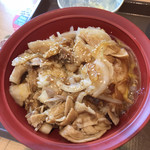 すき家 - 豚生姜焼き丼たまごセット