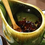 りょうちゃん - 自家製の辛味タレ(これ、一番美味しかっ････)