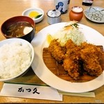 かつ久 - カキフライ定食