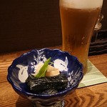 びすとろ うのじ - お通しはナスとタケノコ