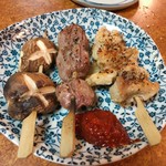 Chidoriya - 椎茸、砂肝、鶏皮