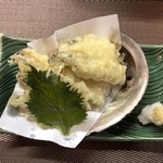 食彩厨房 甚兵衛 - あわびの天ぷら
