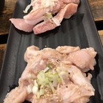 七輪焼肉 安安 - トントロ、塩豚ホルモン