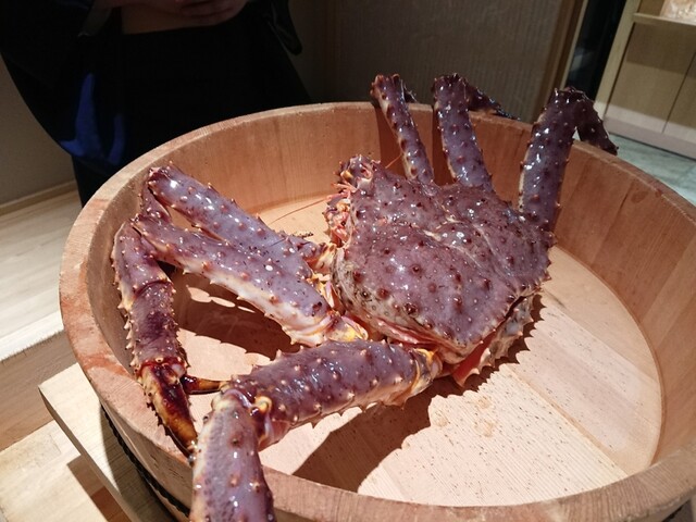 北新地 幸福サイズ 3キロの 活 タラバガニ By Mikutama 蟹善 大江橋 かに 食べログ