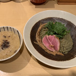 饗 くろ喜 - 鴨白湯つけそば（1,200円） 2019.4