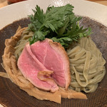 饗 くろ喜 - 鴨白湯つけそば 麺丼（1,200円） 2019.4