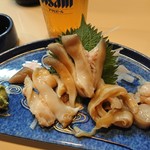 なかの - ホッキ貝の刺身(2019.05)