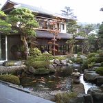 出雲・玉造温泉 佳翠苑 皆美 - 朝食は、こんな庭を見ながらいただく風流さ