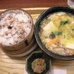 大戸屋 - 広島産カキと本にがり豆腐のトロトロ煮と雑穀せいろご飯せっと