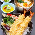 Shrimp Ten-don (tempura rice bowl)