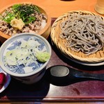 高田屋 - ごまそばと鯖飯セット…951円税込(冷たいお蕎麦で…)