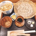 Teuchi Soba Fuurin - ざるそばと親子丼のセット1,050円（税別）