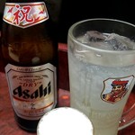 奴 - 瓶ビールとチューハイ