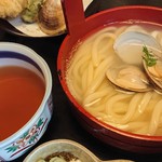 歌行燈 - 蛤入り釜揚げうどん