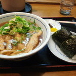 ウエストうどん - ごぼう天うどんとおにぎり