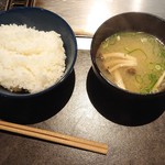 Teppan bunka - 2019　5/21　セットのご飯・味噌汁