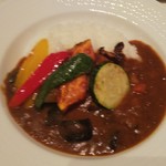 自家焙煎珈琲 ICHI no KURA coffee&soft cream - 茄子キーマカレー(税抜)780円 ※拡大 (2019.05.21)