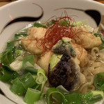 饗 くろ喜 - 真河豚の天ぷらそば（1,300円）2019.5