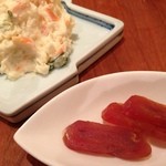 浜勢 - 付き出しの自家製からすみ、ポテトサラダ