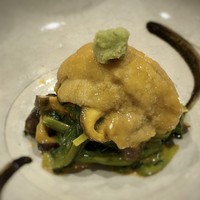 すし 副島康広 - ＊「芹と焼き椎茸の雲丹和え」の味わいがとてもいいですね。