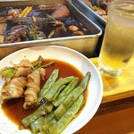 博多のおでん - ハイボール&いんげん&アスパラ豚